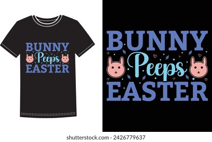 This is amazing bunny peeps easter t-shirt design for smart people. Happy Easter Sunday t-shirt design vector.