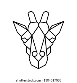 This is an amazing giraffe icon in graphic style.