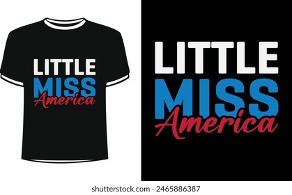 Este es un increíble diseño de camiseta de miss América para gente inteligente. Diseño de camiseta de moda del día de la independencia de Estados Unidos. Plantilla de diseño de camisetas para el día de la Independencia.