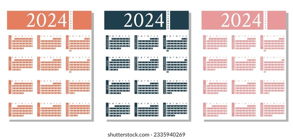 This is amazing minimalistic 2024 monthly calendar template 