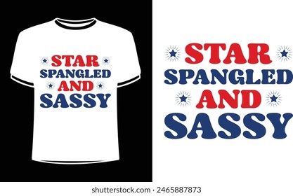  This is amazing star spangled and sassy t-shirt design for smart people. Trendy USA Independence day t shirt design. T-shirt Design template for Independence day.