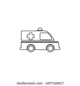 This Ambulance icon is in Line style available to download as EPS 10