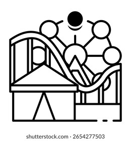This Amusement Park icon is suitable for Summer Holiday, etc.