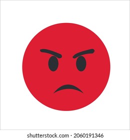 Este emoji enojado rojo