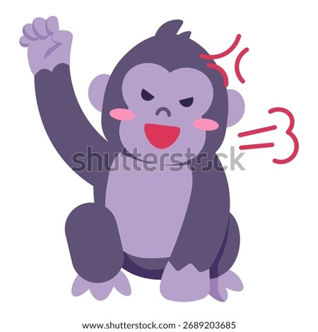 This angry gorilla illustration is suitable for animal especially Gorilla.