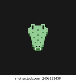 this animal face in pixel art with simple color and black background ,this item good for presentations,stickers, icons, t shirt design,game asset,logo and your project.
