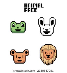 this is Animal Head icon in pixel art with simple color and white background ,this item good for presentations,stickers, icons, t shirt design,game asset,logo and your project.