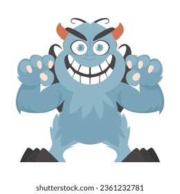 This animal is really bad and wicked. Cartoon style.