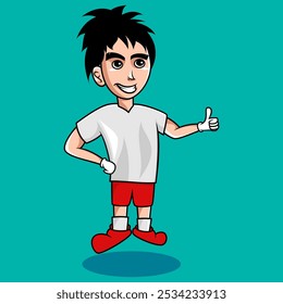 This animation shows Sporty wearing a brightly colored team jersey. Each movement is designed to express
enthusiasm, happiness and the spirit of competition. Suitable for promotion of sporting events.