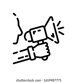 This is announcement vector icon with white background