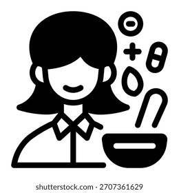 Este icono de boticario es adecuado para la farmacia.
