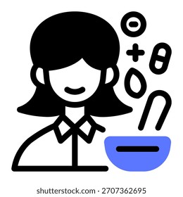 Este icono de boticario es adecuado para la farmacia.
