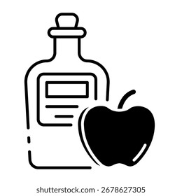 Este icono de sidra de manzana es adecuado para la temporada de otoño, etc.