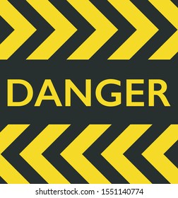 This area is currently under construction. Do not walk through. Do not enter into a yellow slanting line with black - vector