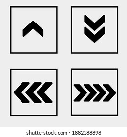 This arrow icon set can be used for various purposes