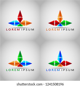 This is an arrow shaped logo. This logo can be used in various businesses such as business in the field of technology, which can be used as a logo on an application.