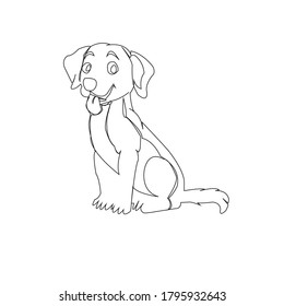 This art board  is a  funny cartoon character of dog.