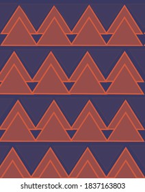 This art has been created on blue color background. It is based on triangle pattern. It will be appropriate for fabric printing.