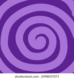 This is a art representation featuring a vibrant purple spiral design set against a matching purple background, creating a harmonious visual experience