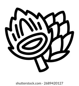 Este ícone de Alcachofra é adequado para Vegetais, Vegetariana, Alimentos Orgânicos, etc.