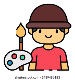 This Artist icon is suitable for Profession, occupation, job, avatar, etc.
