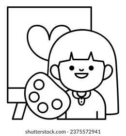 This Artist Kid icon is suitable for Universal Children Day