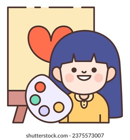 This Artist Kid icon is suitable for Universal Children Day