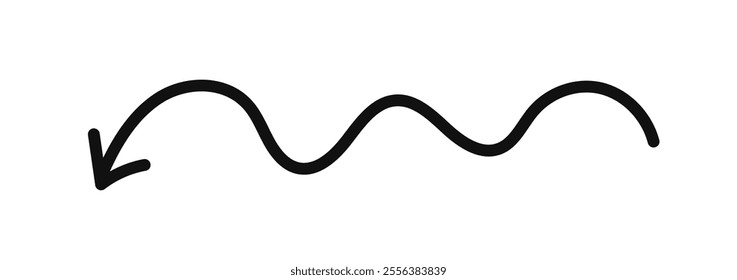 This artistic design features a curved arrow and wavy line, perfect for dynamic and captivating visuals