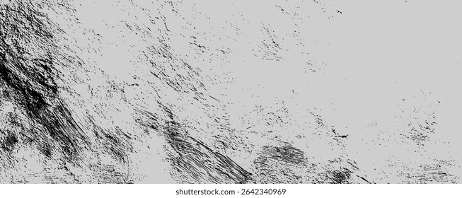 This artwork features an abstract composition with varying shades of gray, displaying energetic strokes that create a sense of movement. The piece invites contemplation of texture and form.