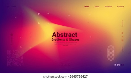 This artwork features a blend of vibrant colors, creating abstract gradients and shapes. It represents contemporary digital design trends, highlighting creativity in visual communication.