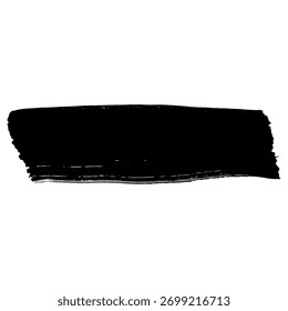 Esta obra de arte presenta trazos de pincel de tinta negra dibujados a mano perfectos para fondos.