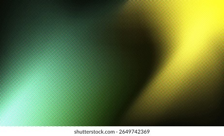 This artwork showcases an intricate abstract design combining vibrant green and yellow hues, creating a sense of depth and movement. The smooth gradients add visual interest.