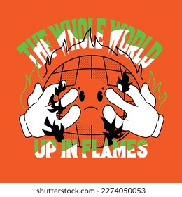 This artwork work represent that our world getting hotter or we're in global warming