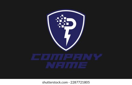 This is aShield Pixel P Letter Security Tech Conpany Logo Design Template Vector.This logo download contains a 300 dpi RGB EPS File.
Font used: Paladins.