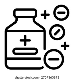 Este icono de la aspirina es conveniente para la farmacia.