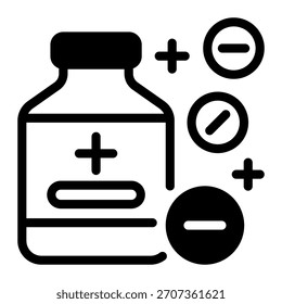 Este icono de la aspirina es conveniente para la farmacia.
