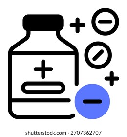 Este icono de la aspirina es conveniente para la farmacia.