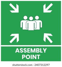 This is an assembly point sign