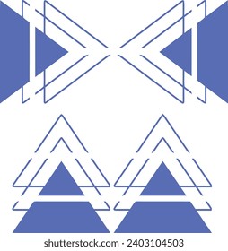 This asset features a detailed blue and white logo against a black background. It can be used for branding, marketing materials, and digital or print designs.