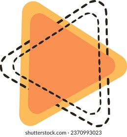 This asset features two different designs: a black background with a yellow triangle and a black background with a white triangle. It is suitable for graphic designs, presentations.