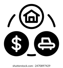 Este icono de activo es adecuado para consultoría financiera, contabilidad, economía, etc.