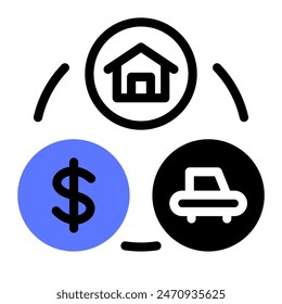 This Asset icon is suitable for Financial consulting, accounting, economic, etc.