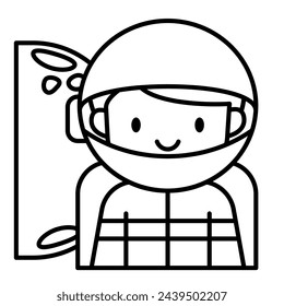 This Astronaut icon is suitable for Profession, occupation, job, avatar, etc.