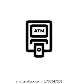 This ATM icon is in Line style available to download as EPS 10
