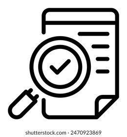 Este icono de auditoría es adecuado para consultoría financiera, contabilidad, economía, etc.