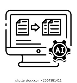 Este ícone de automação é adequado para inteligência artificial, Chatbot, etc