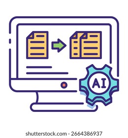 Este ícone de automação é adequado para inteligência artificial, Chatbot, etc