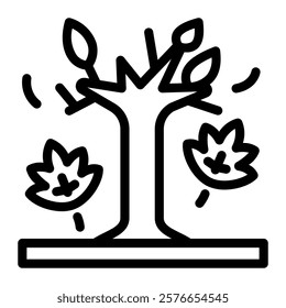 This Autumn icon is suitable for weather, season, meteorology, etc.