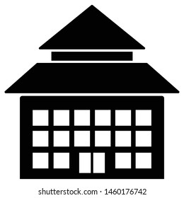 This awesome Black Building Glyph icon for your design and other uses