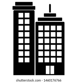 This awesome Black Building Glyph icon for your design and other uses
